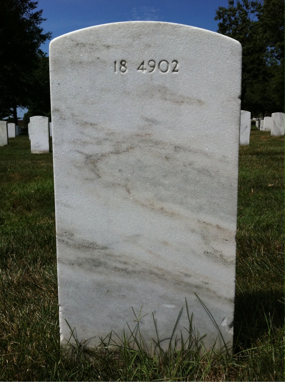 Back of headstone — Stewart Anderson