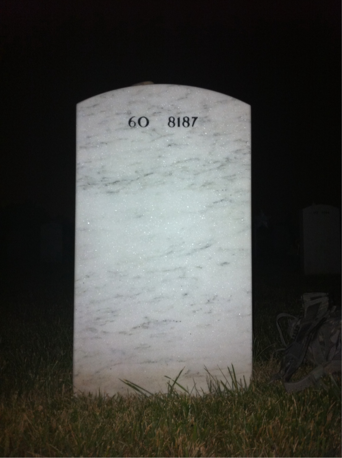 Back of headstone — Matthew Lourey