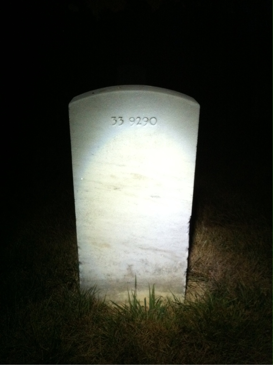 Back of headstone — Hilda Aiken