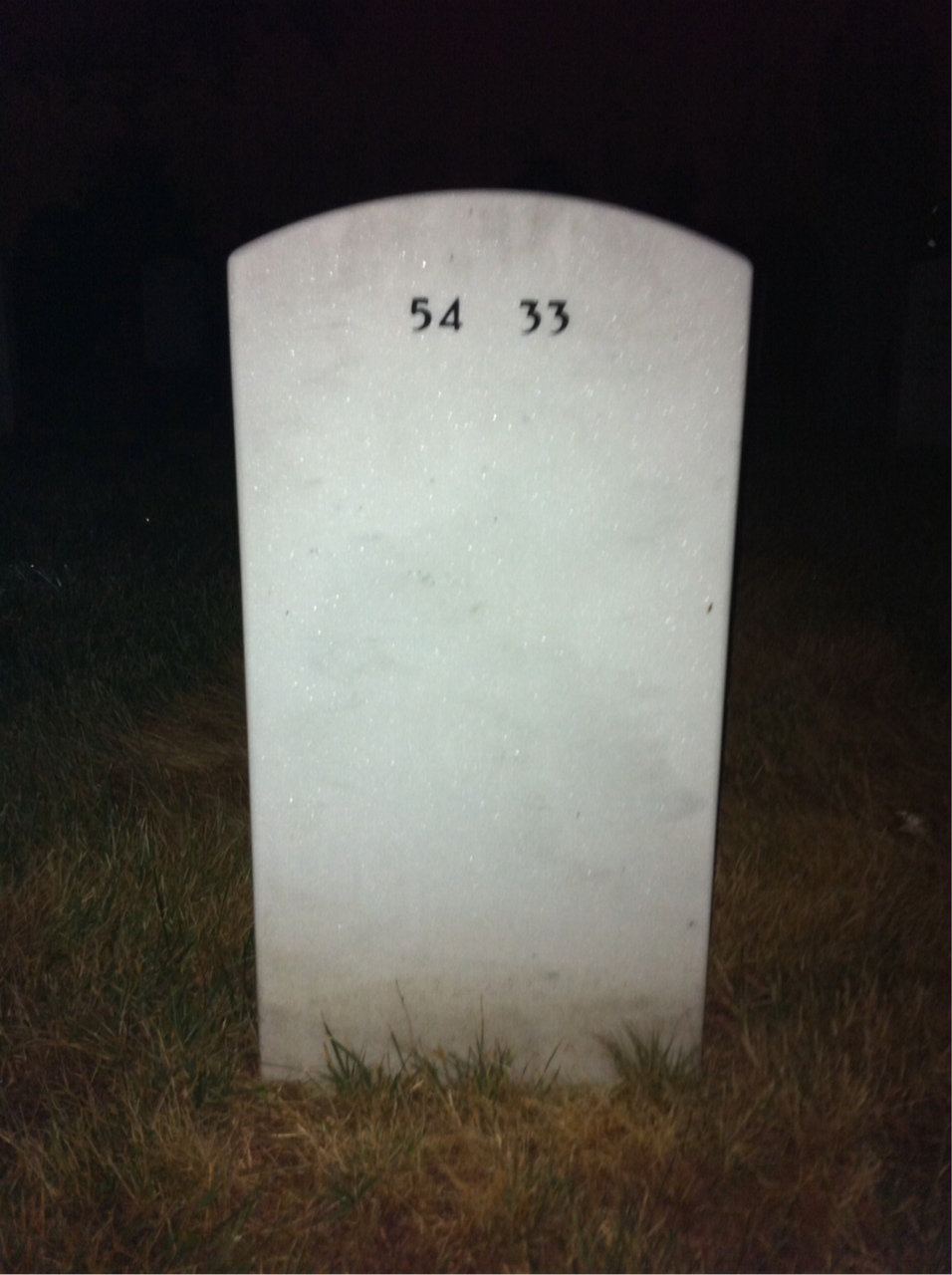Back of headstone — Almon Page