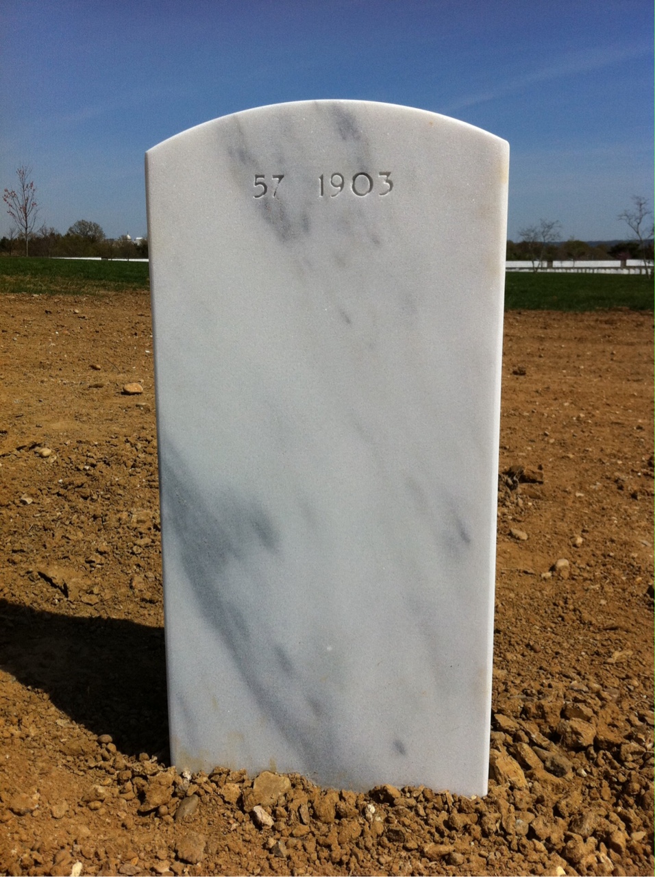 Back of headstone — Glen C Pemberton