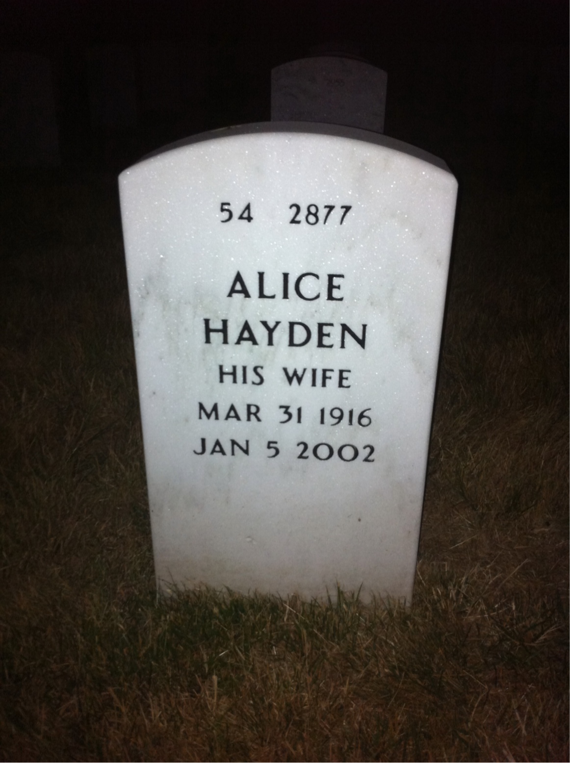 Back of headstone — Robert Storey