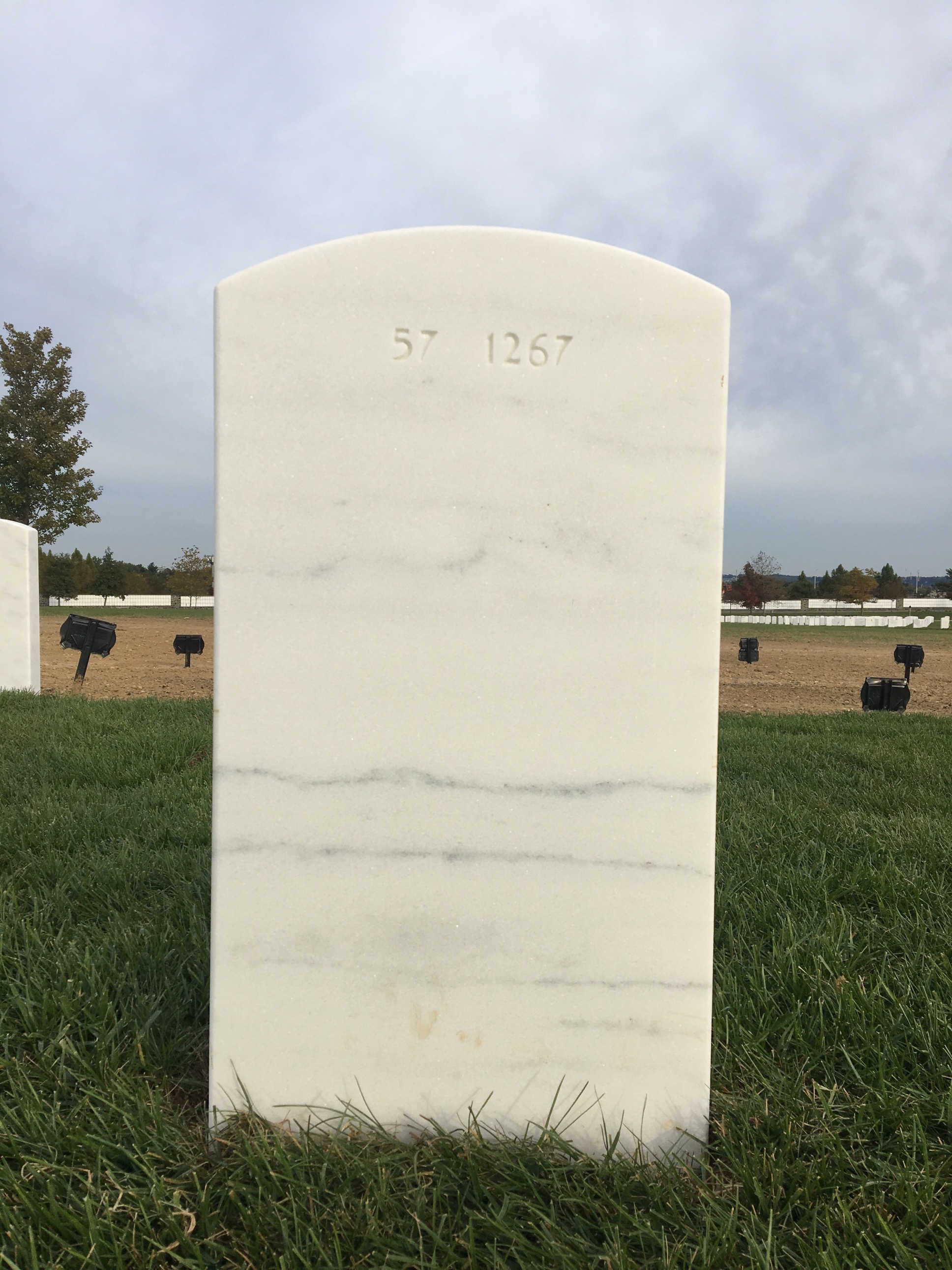 Back of headstone — Robert Harold Jackson
