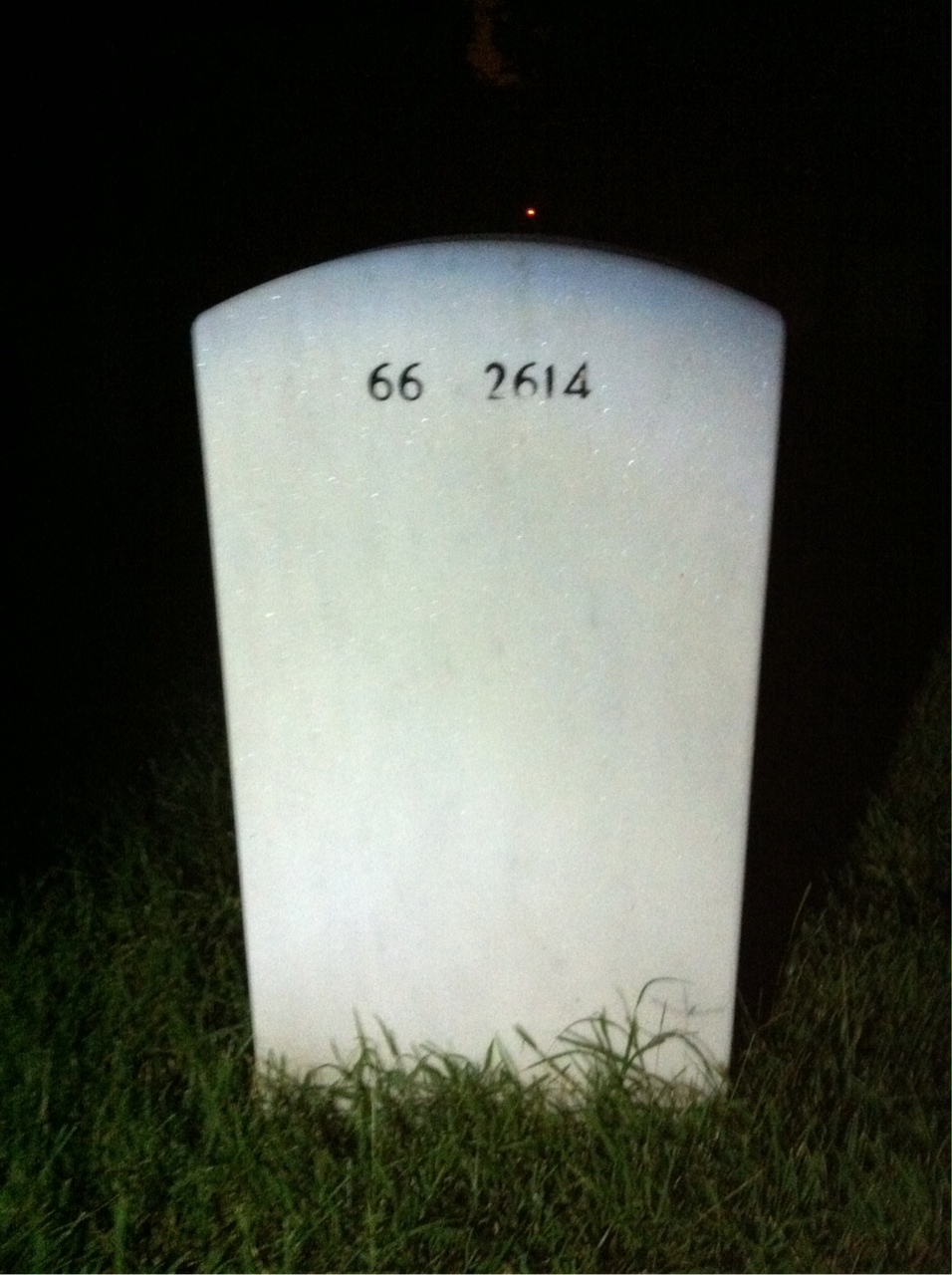 Back of headstone — George Birdsong