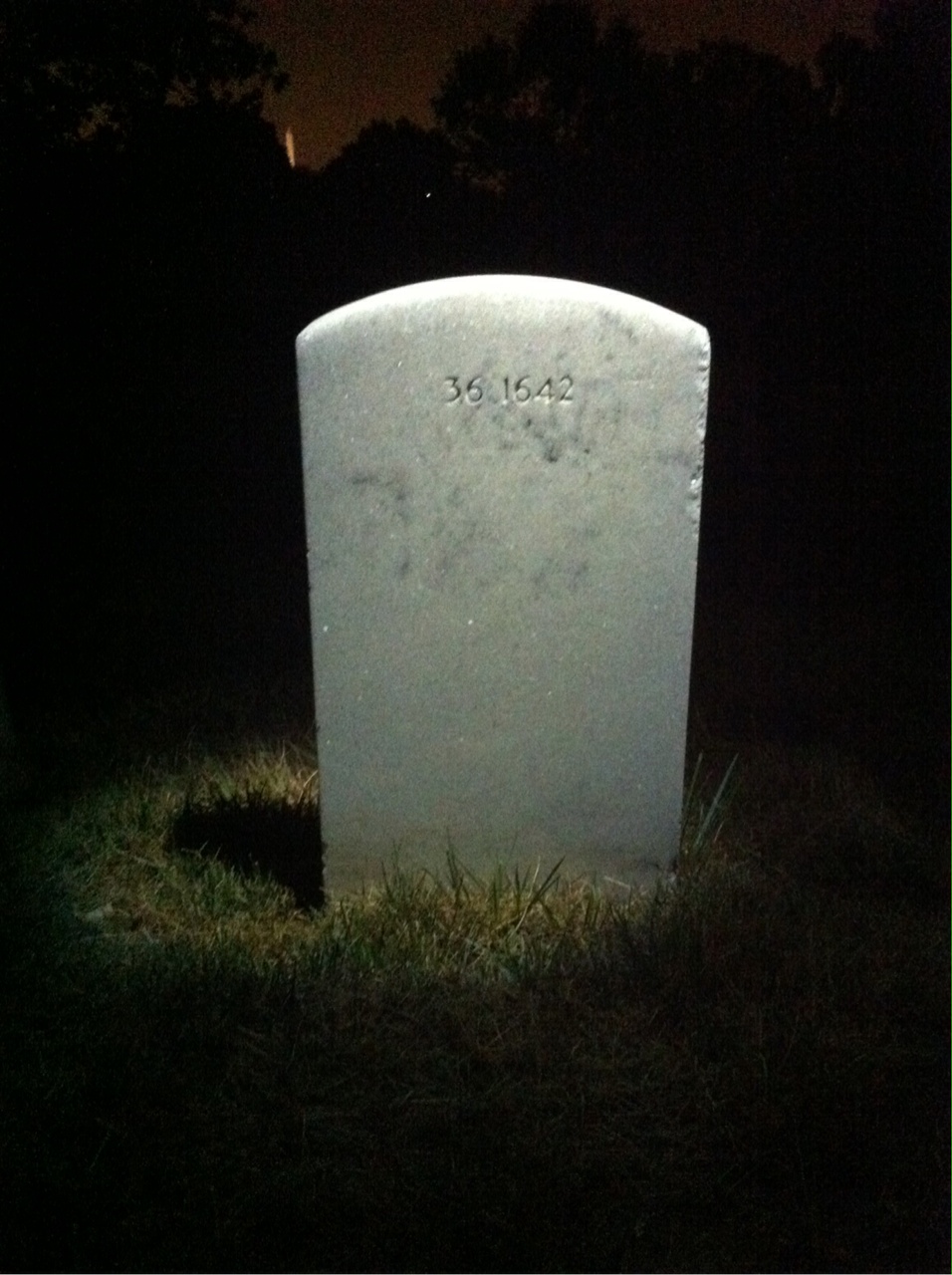 Back of headstone — Mary Bauman
