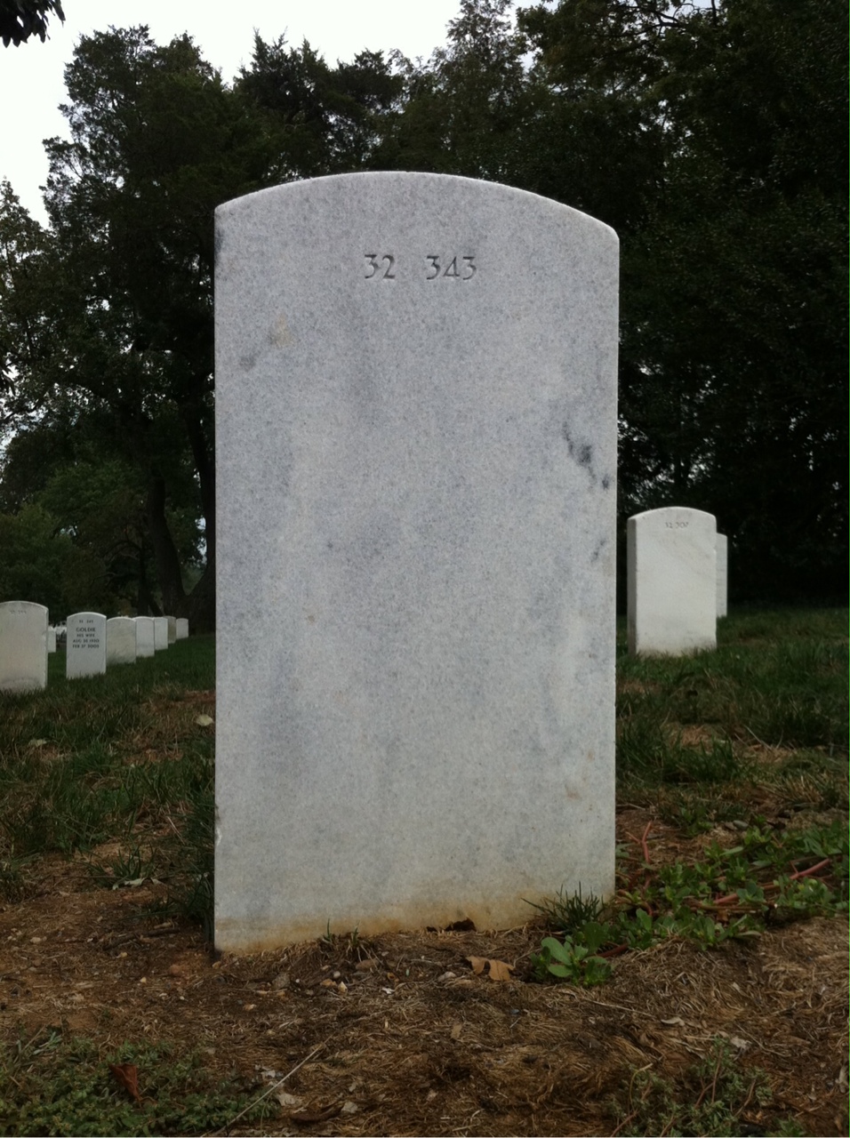 Back of headstone — Glenda Mitchell