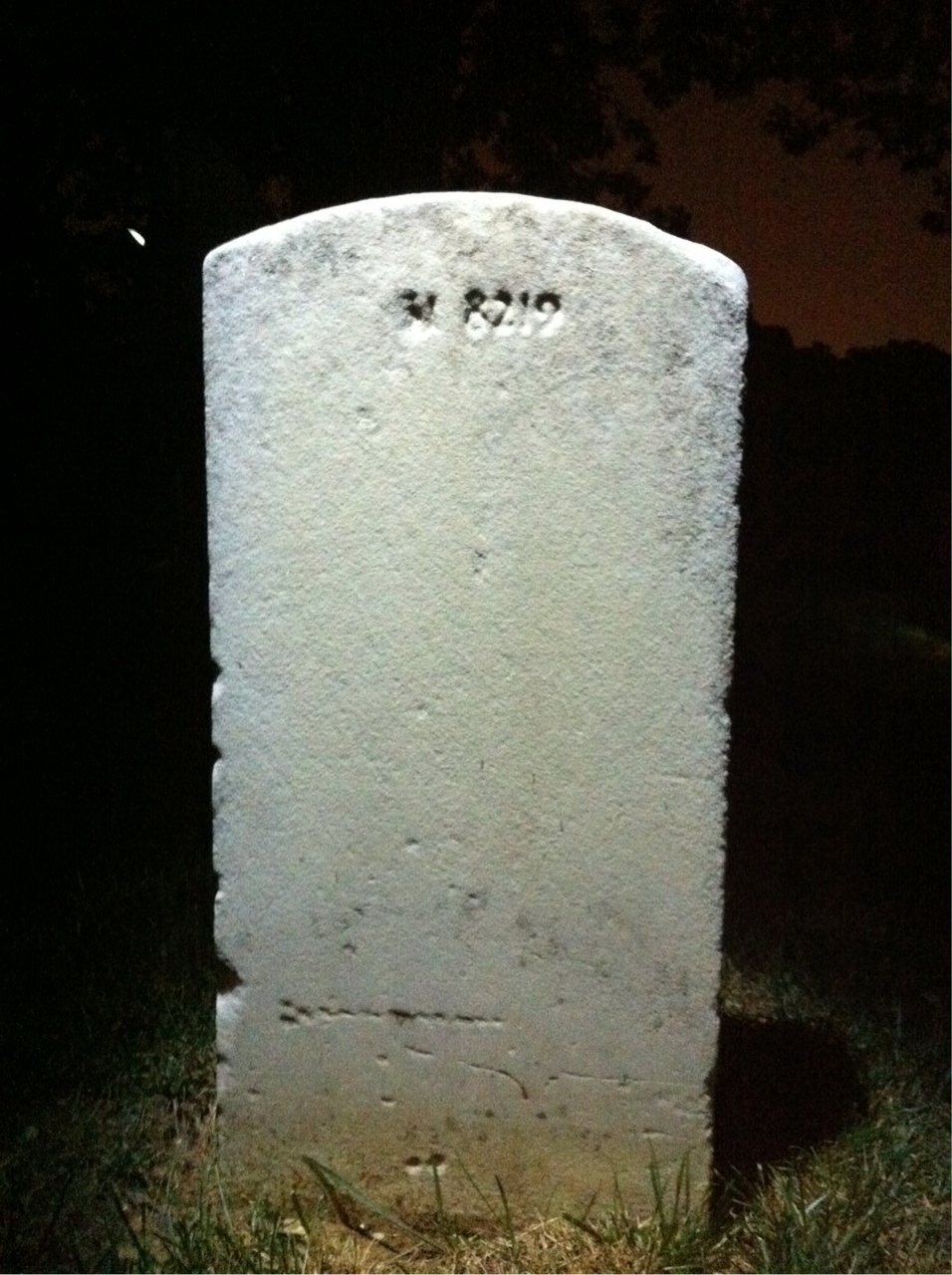 Back of headstone — Lowell Myrick