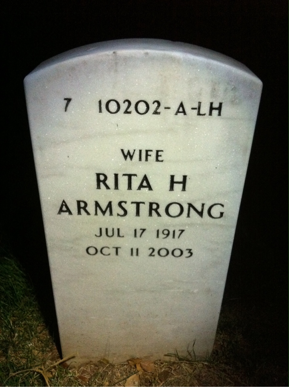 Back of headstone — Joseph Henry