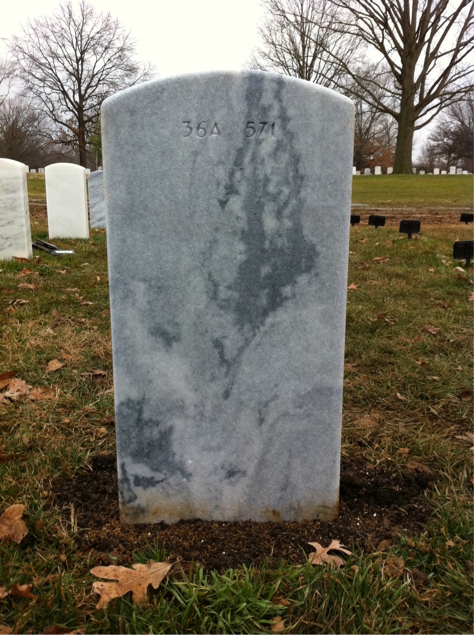 Back of headstone — Ernest Blake