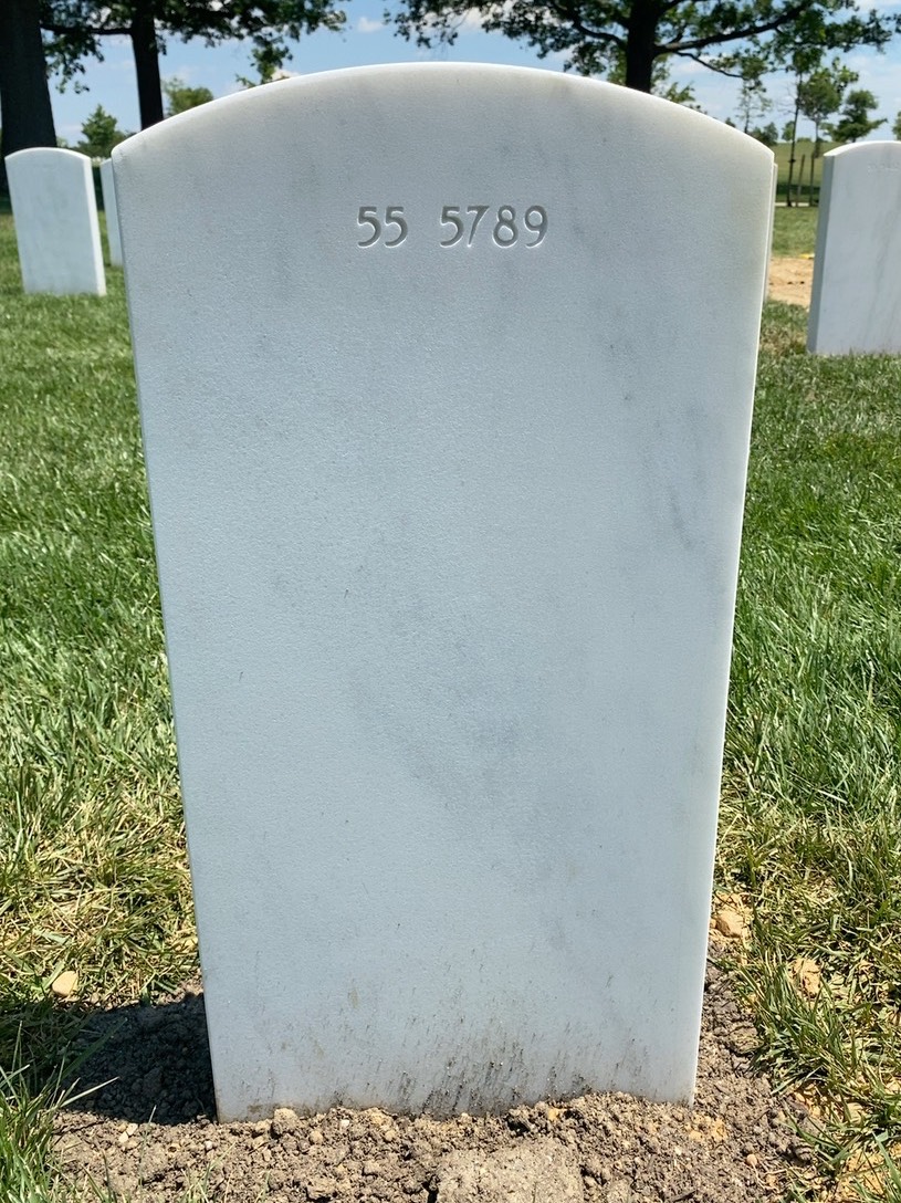 Back of headstone — Sam Matthew Palmisano