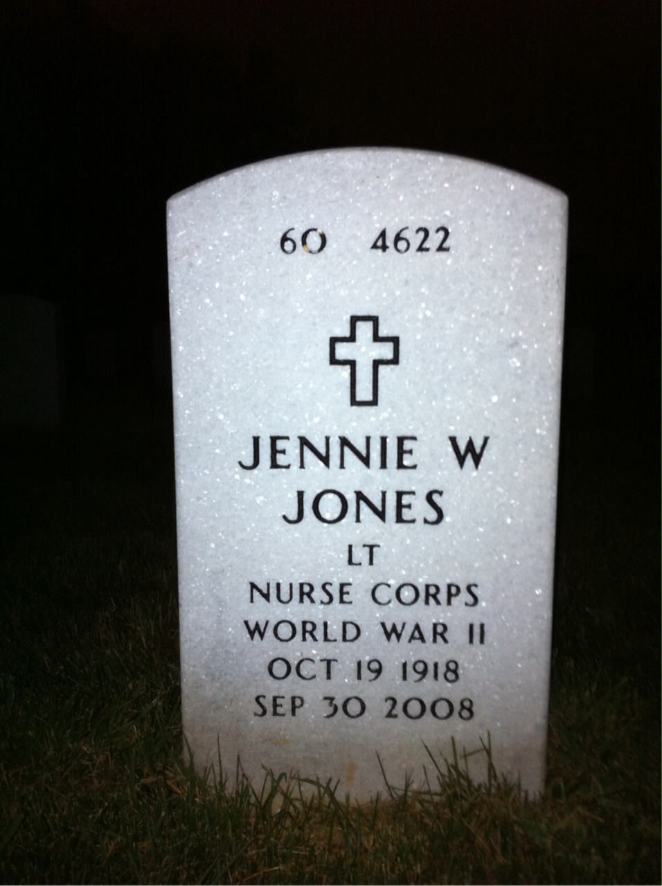 Back of headstone — George Jones