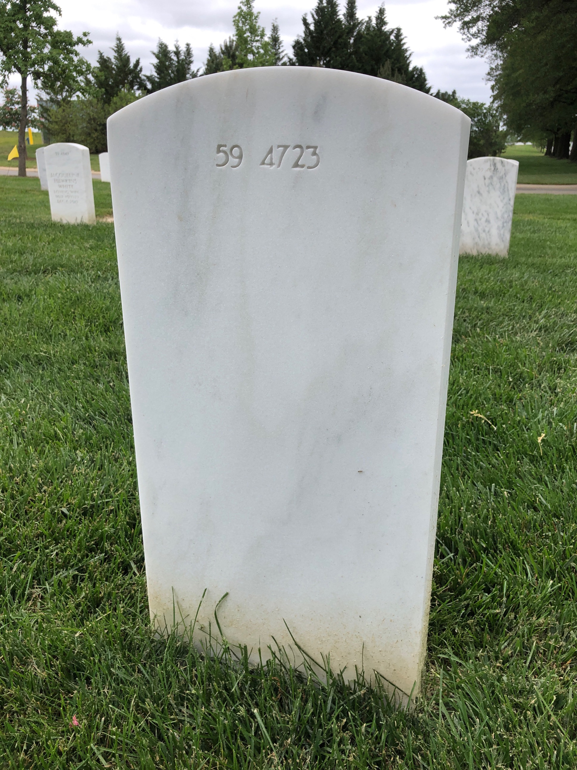 Back of headstone — Tommy C Nettles