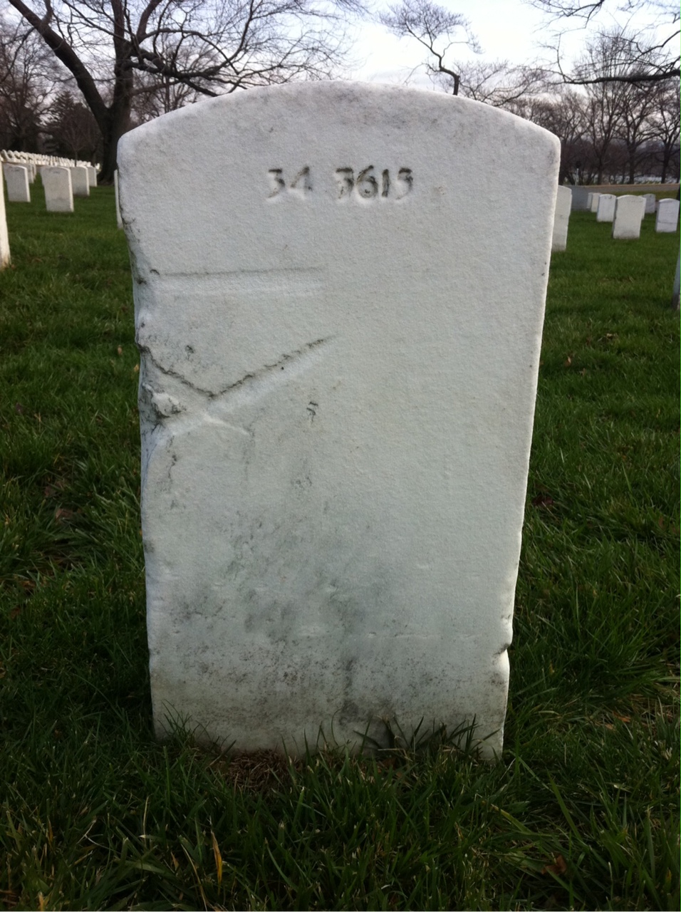 Back of headstone — Morris Baron