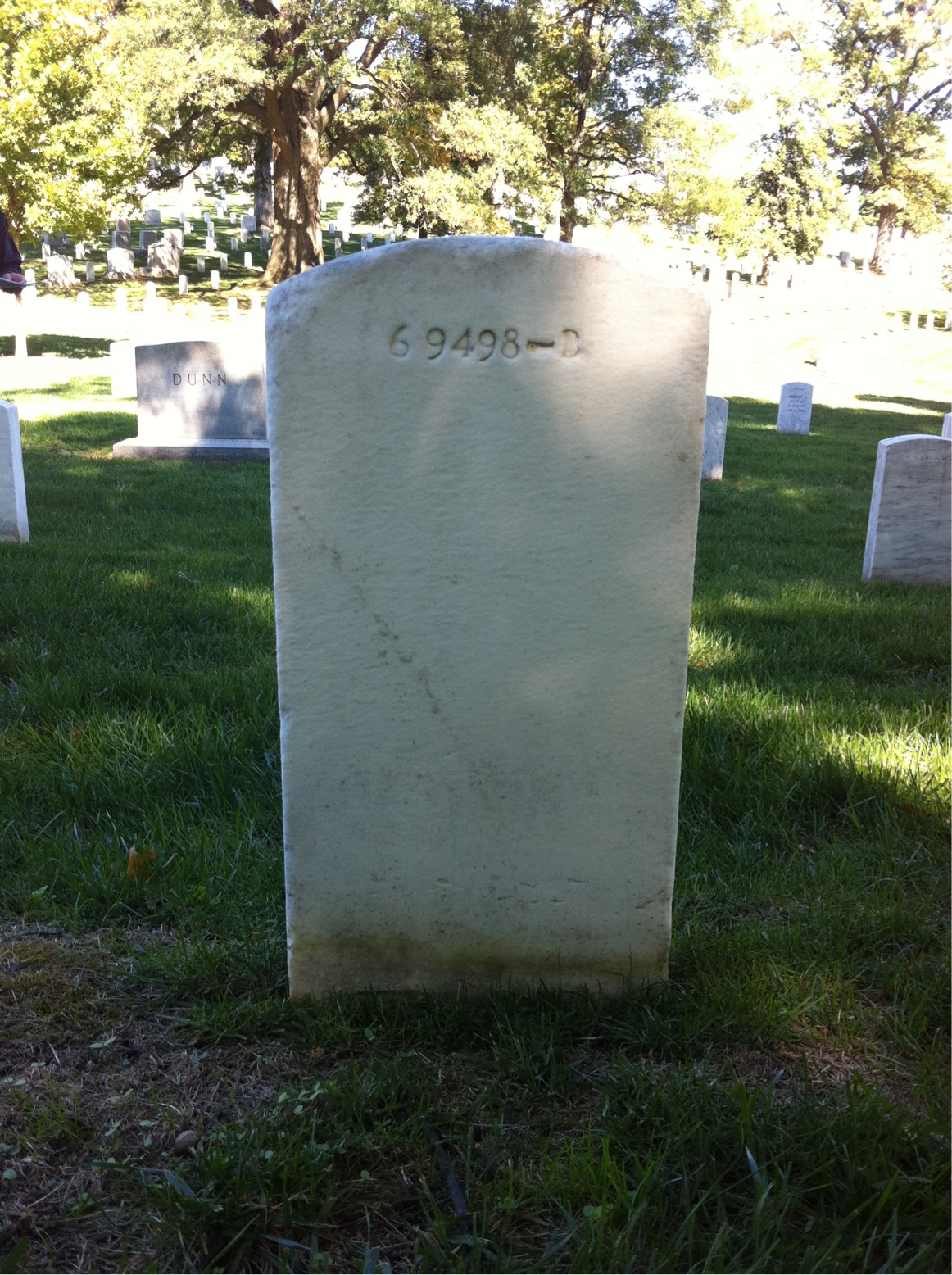 Back of headstone — Craig Blais