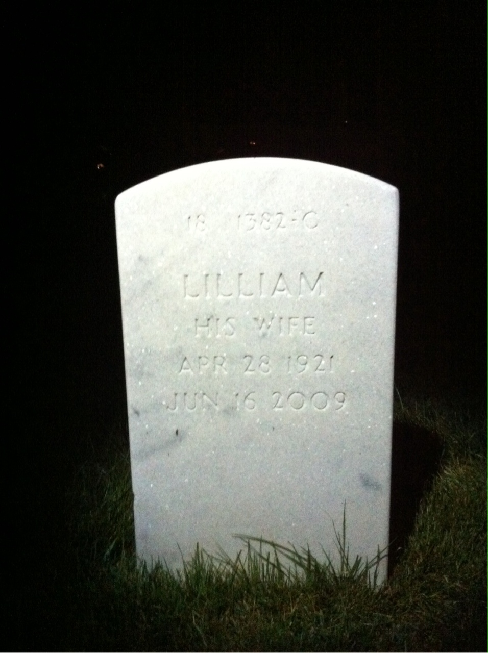 Back of headstone — Alfred Knowlton