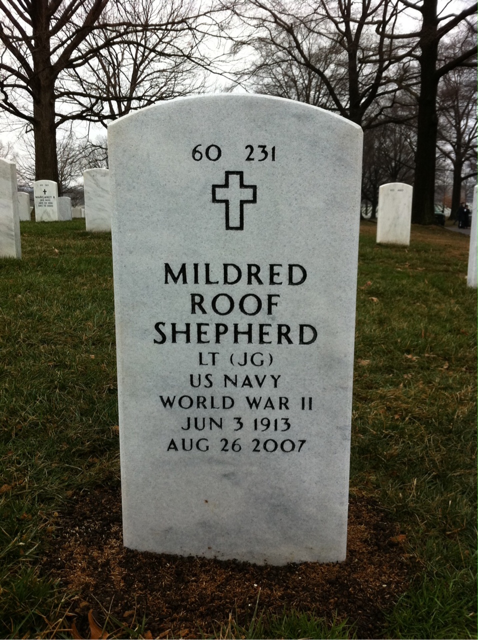Back of headstone — John Shepherd