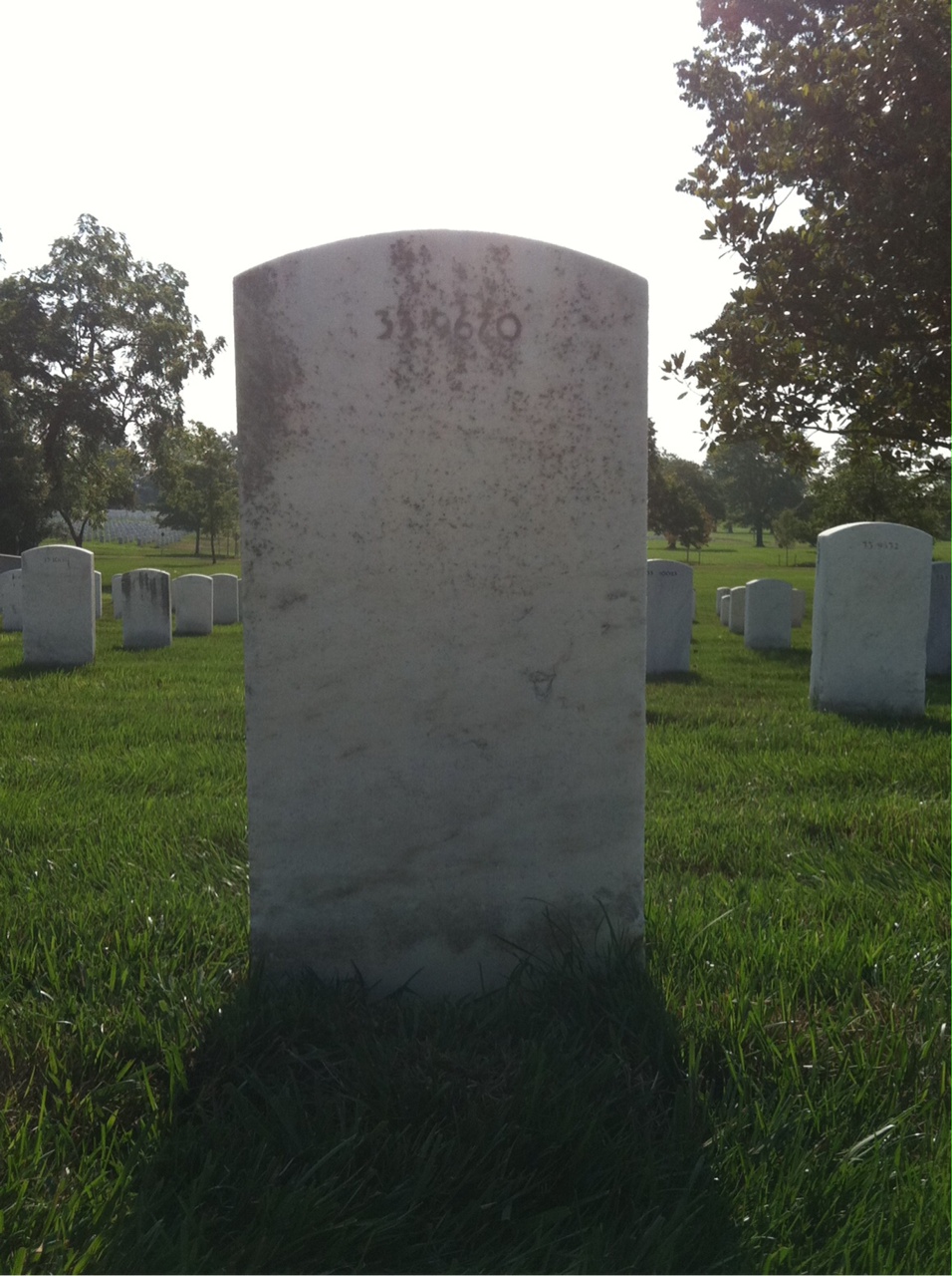 Back of headstone — John Baldwin