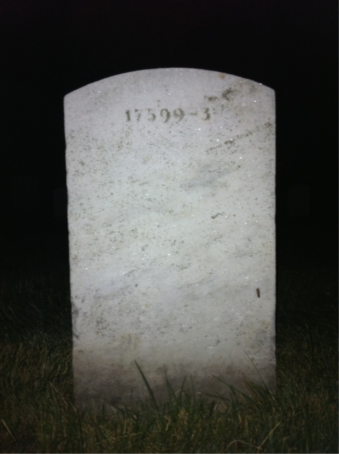 Back of headstone — Jaun Ballais
