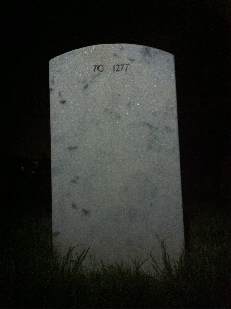 Back of headstone — James Morefield