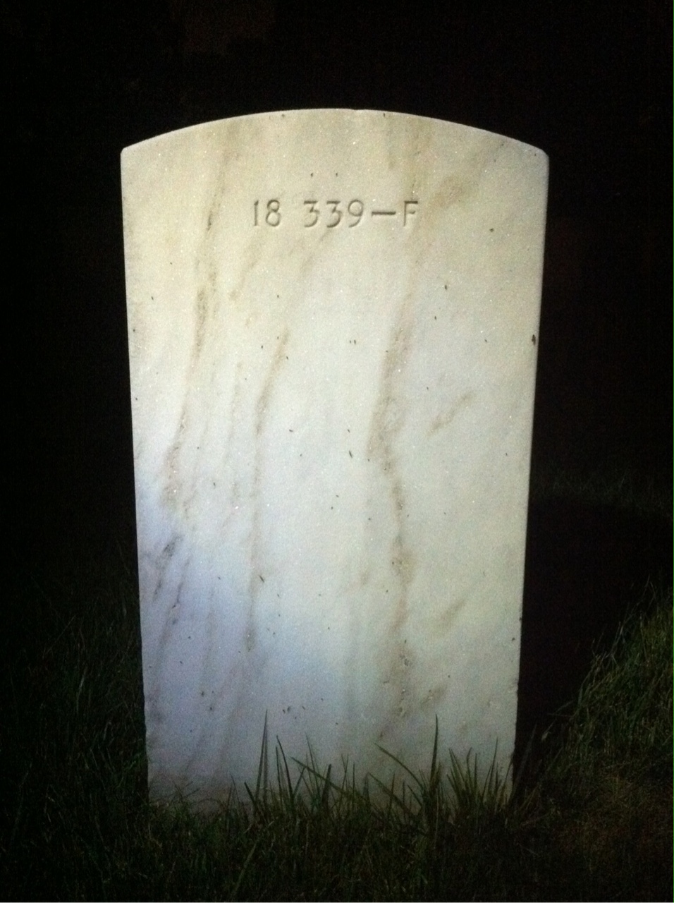 Back of headstone — Henry Allen
