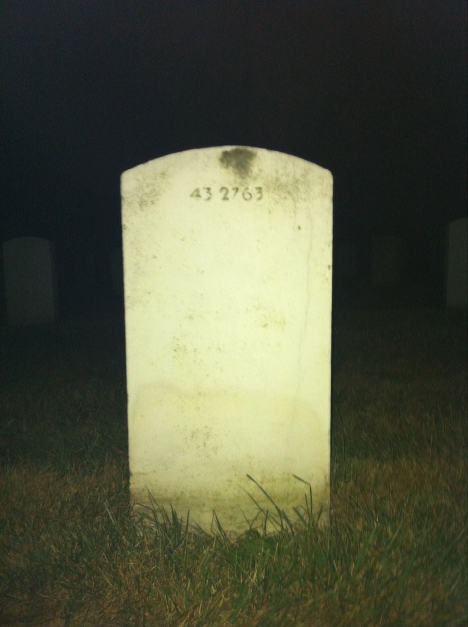 Back of headstone — Thomas E Burke