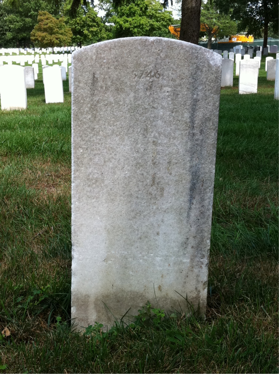 Back of headstone — Charles Mullen
