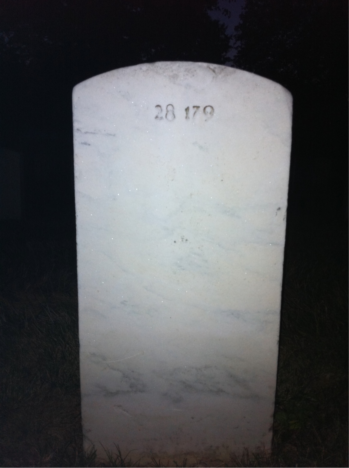 Back of headstone — William E Jones