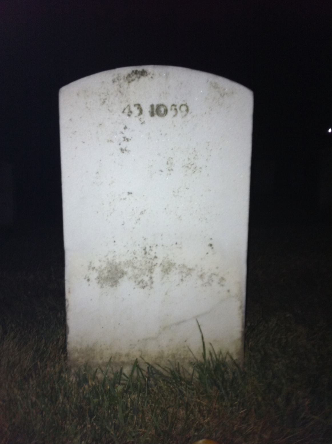 Back of headstone — Harold Bailey