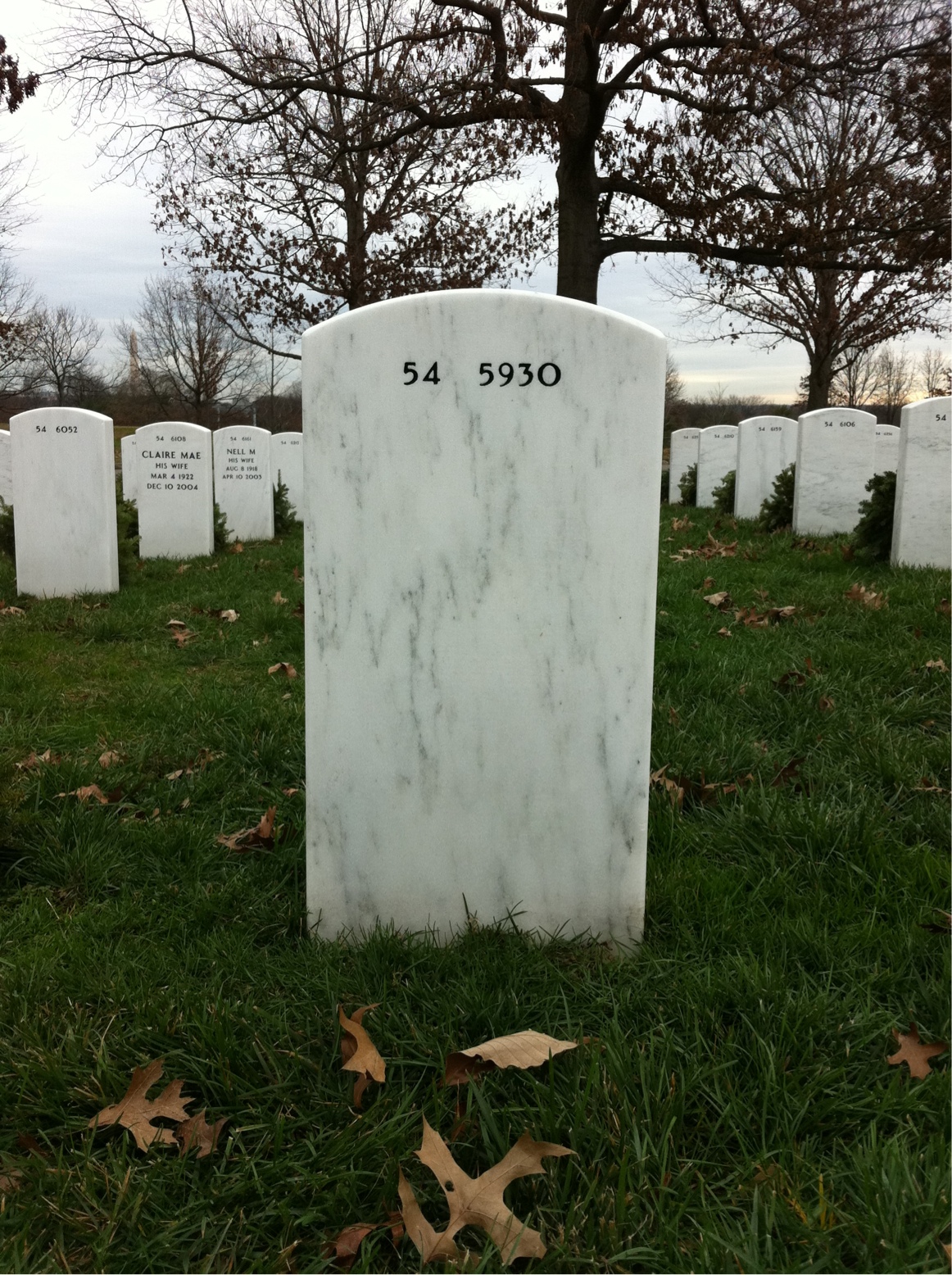 Back of headstone — Richard Elchik