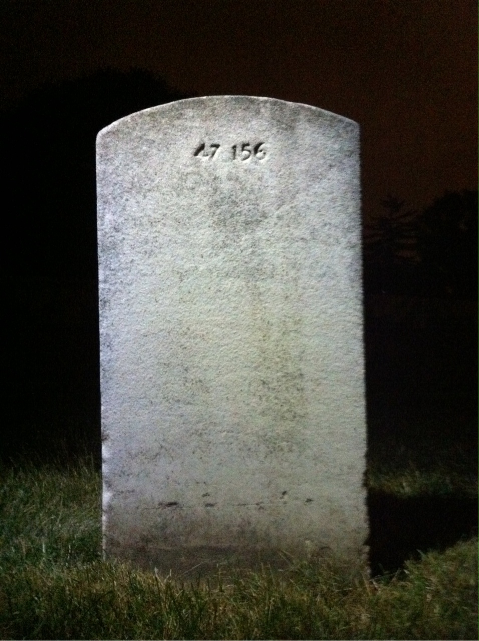Back of headstone — Bobie Johnson