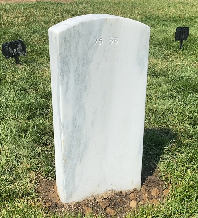 Back of headstone — George G Kundahl
