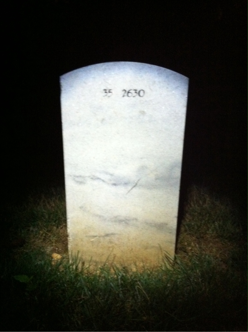 Back of headstone — Andrew Morris