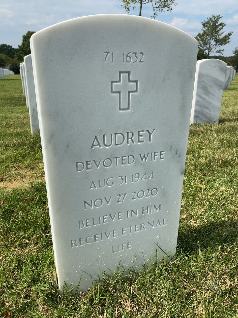 Back of headstone — Harry Bailey