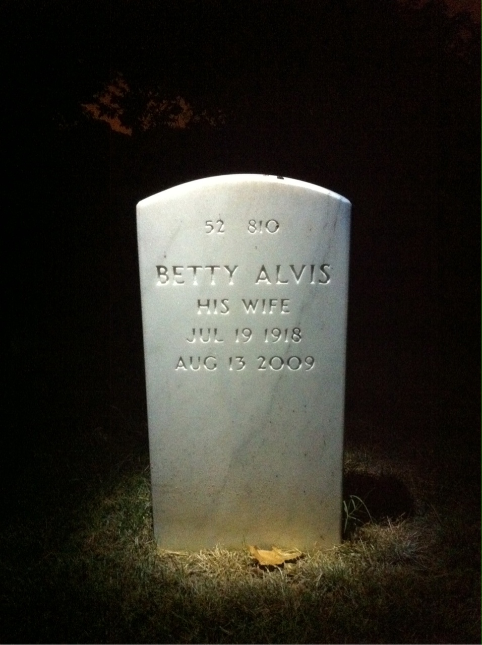 Back of headstone — Raymond Hyland