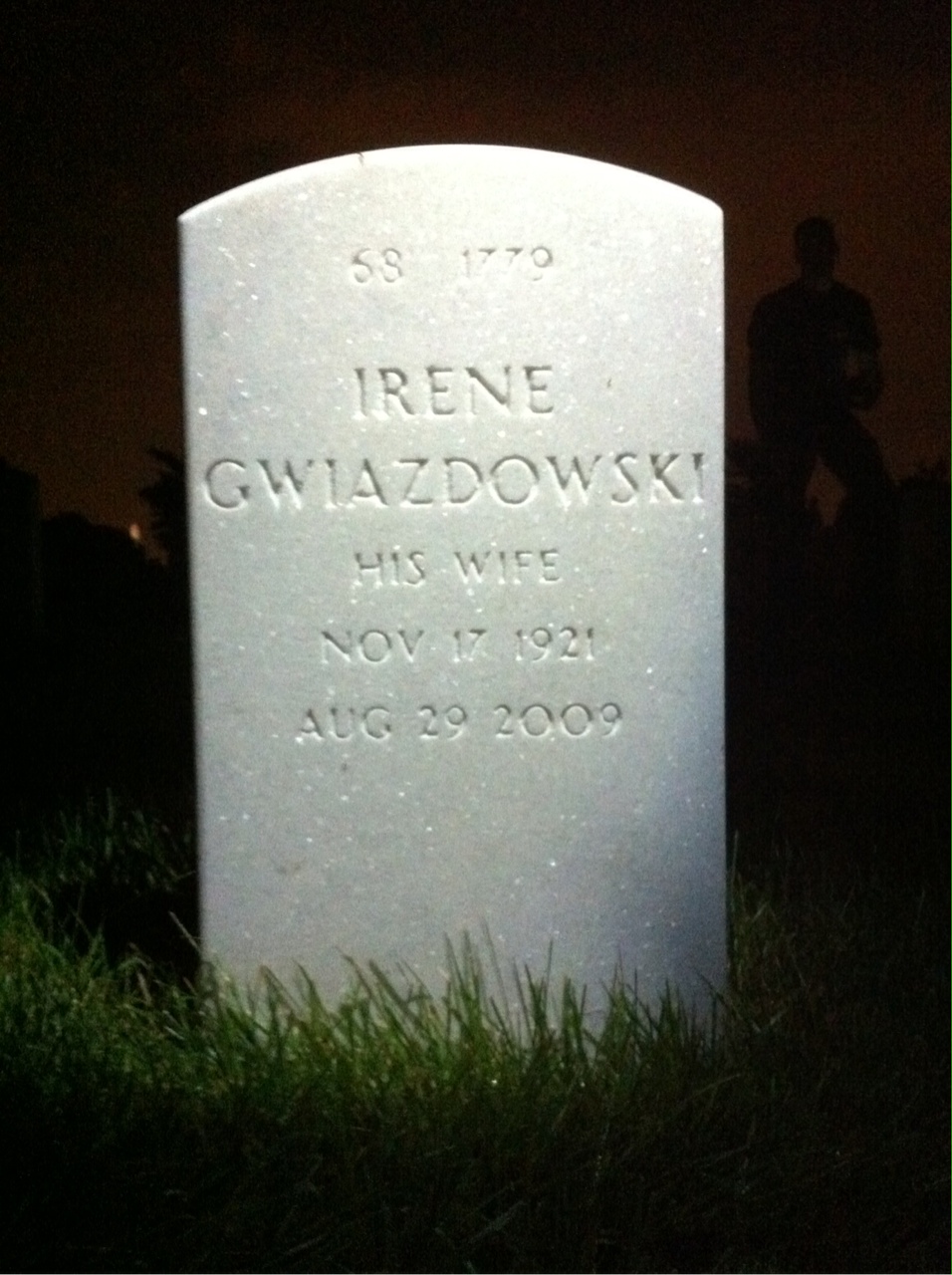 Back of headstone — Thaddeus Rajchel