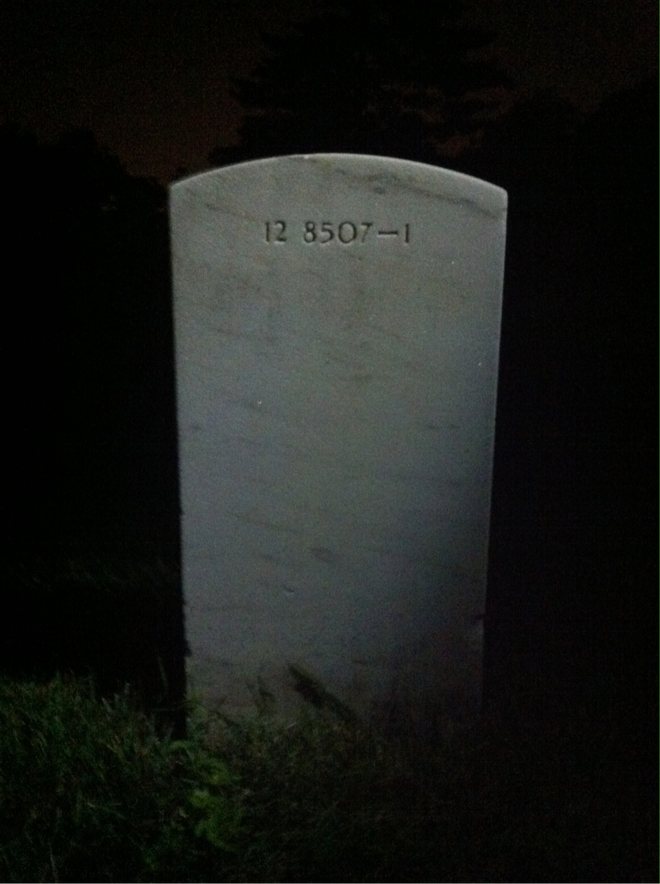 Back of headstone — Thomas Martin
