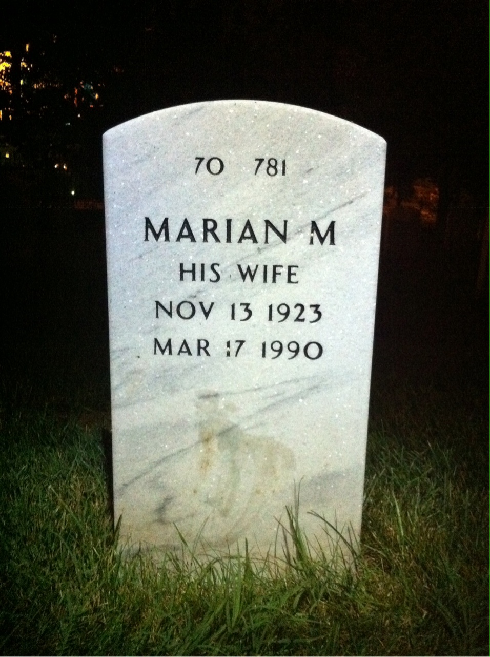 Back of headstone — James Givens