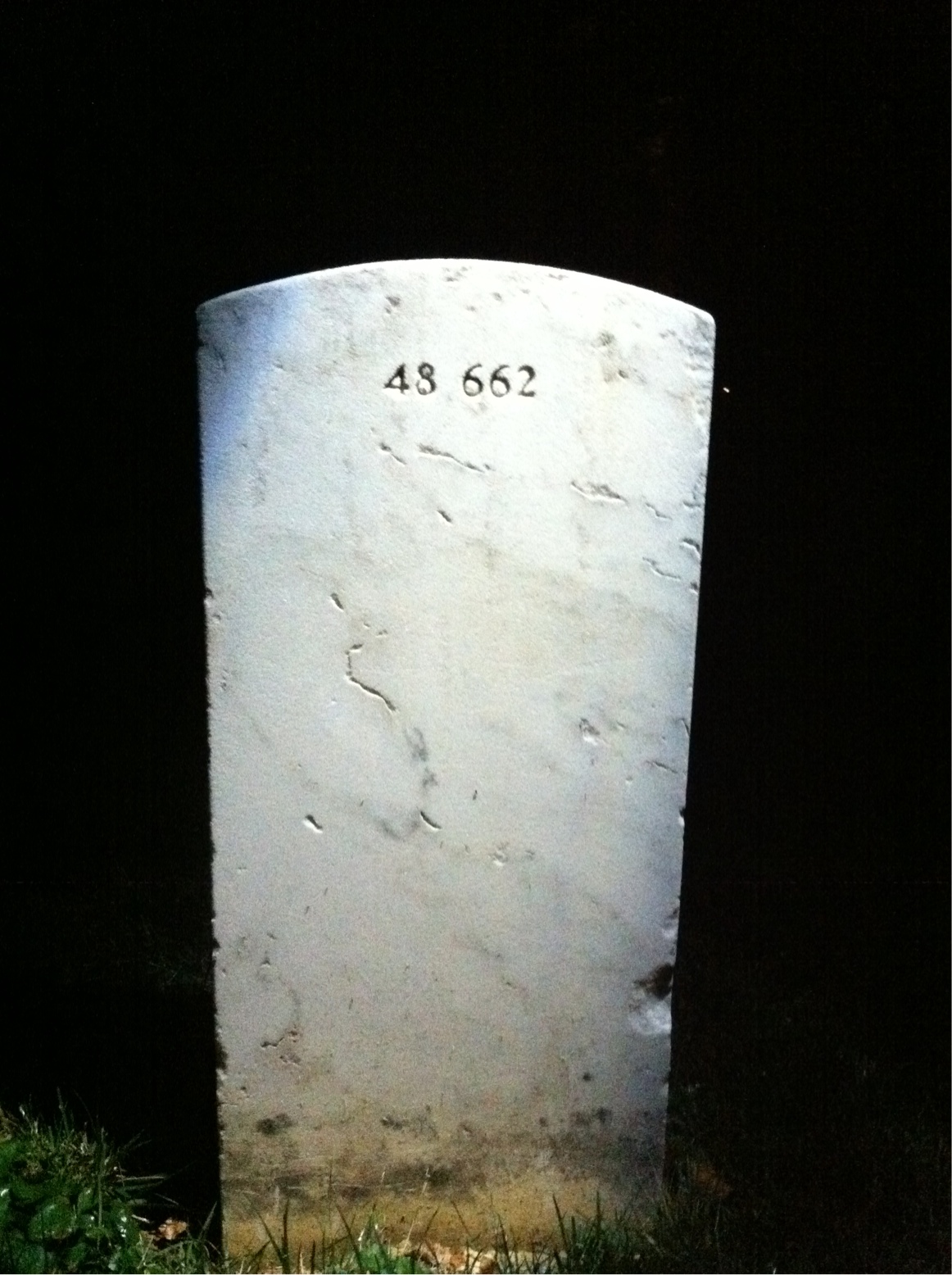 Back of headstone — Kenneth Asher