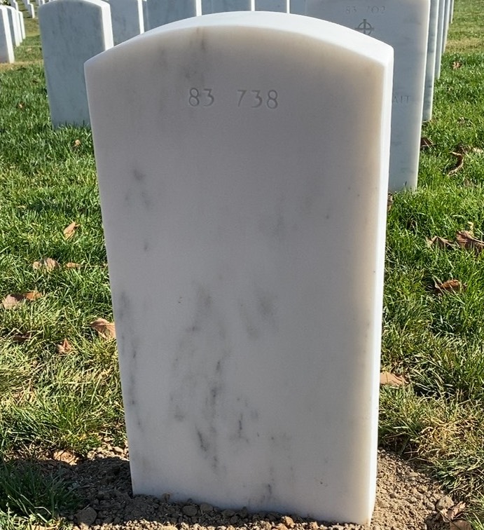 Back of headstone — Robert Earle Wilson