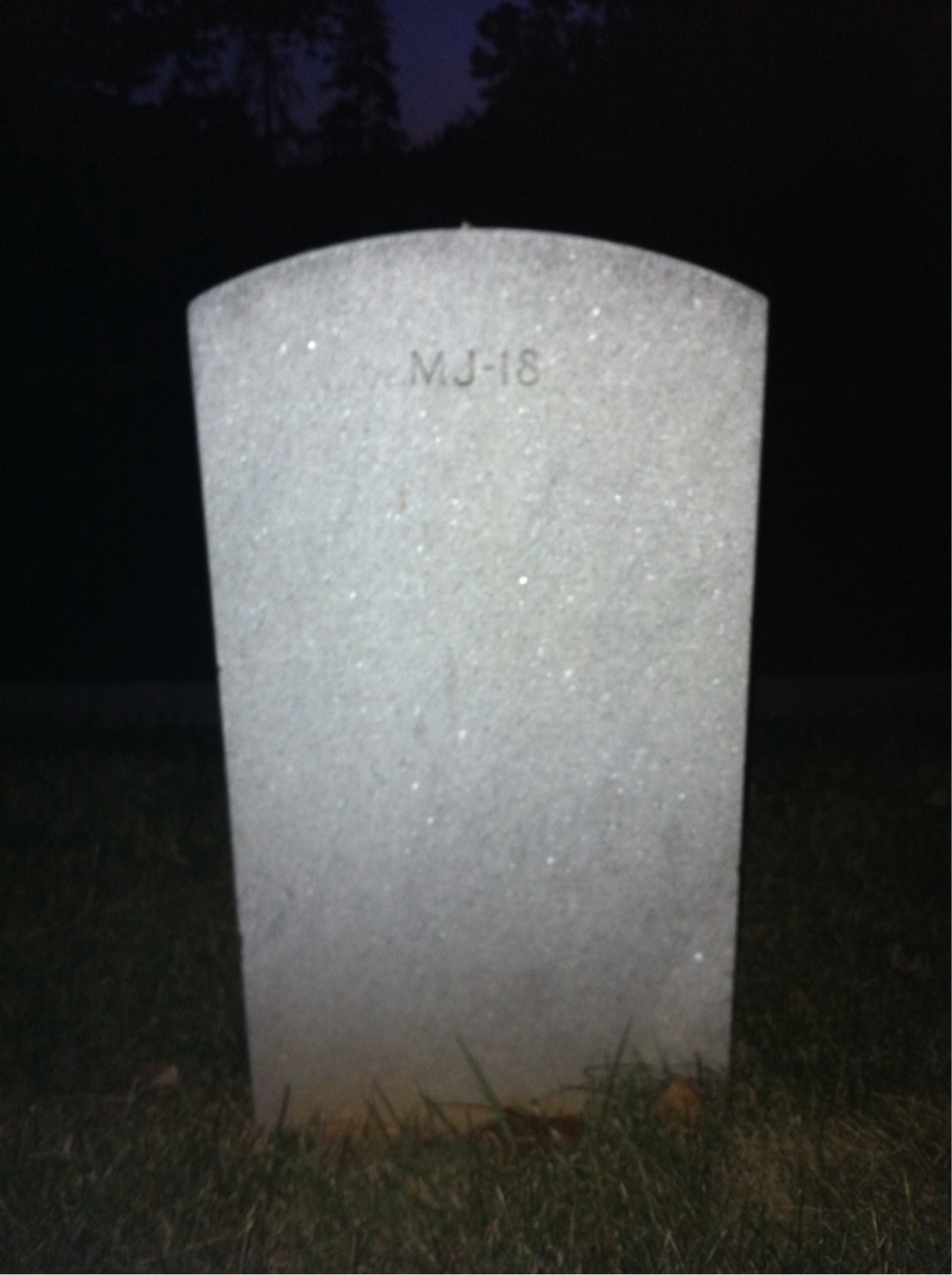 Back of headstone — Jeffrey Mcneil