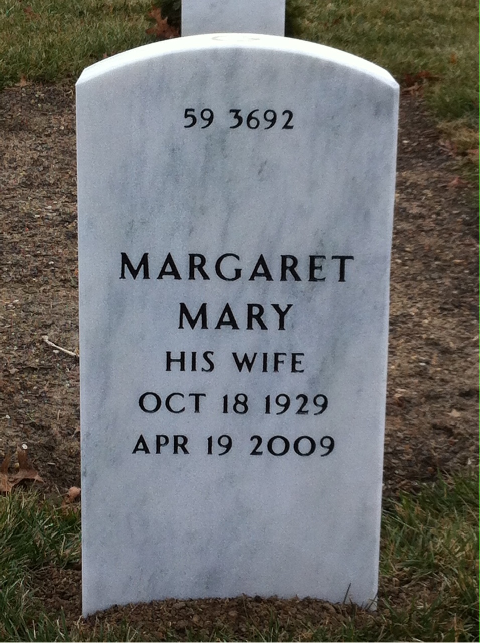 Back of headstone — Lawrence Corcoran