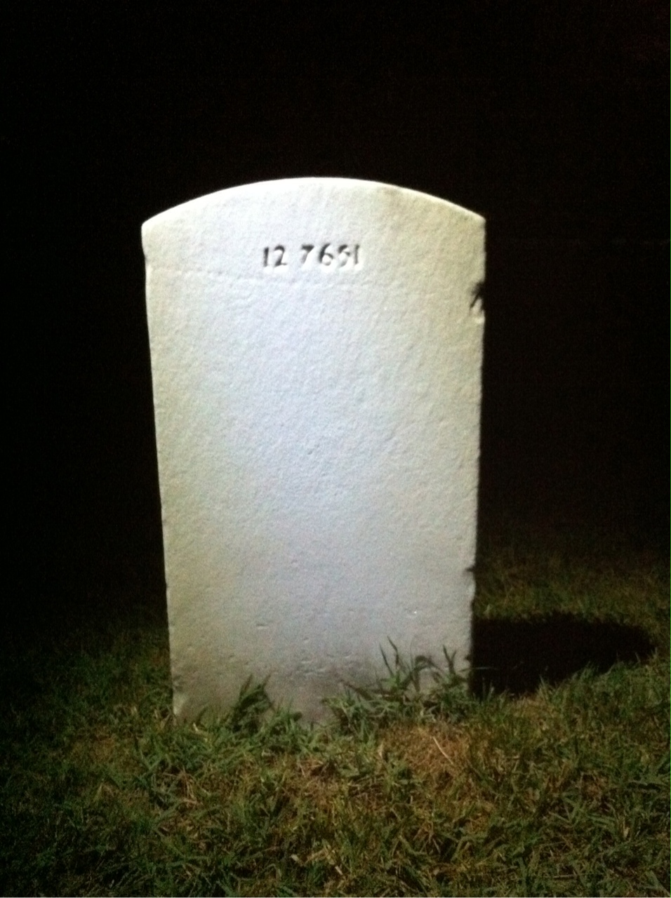 Back of headstone — Winfield Minor