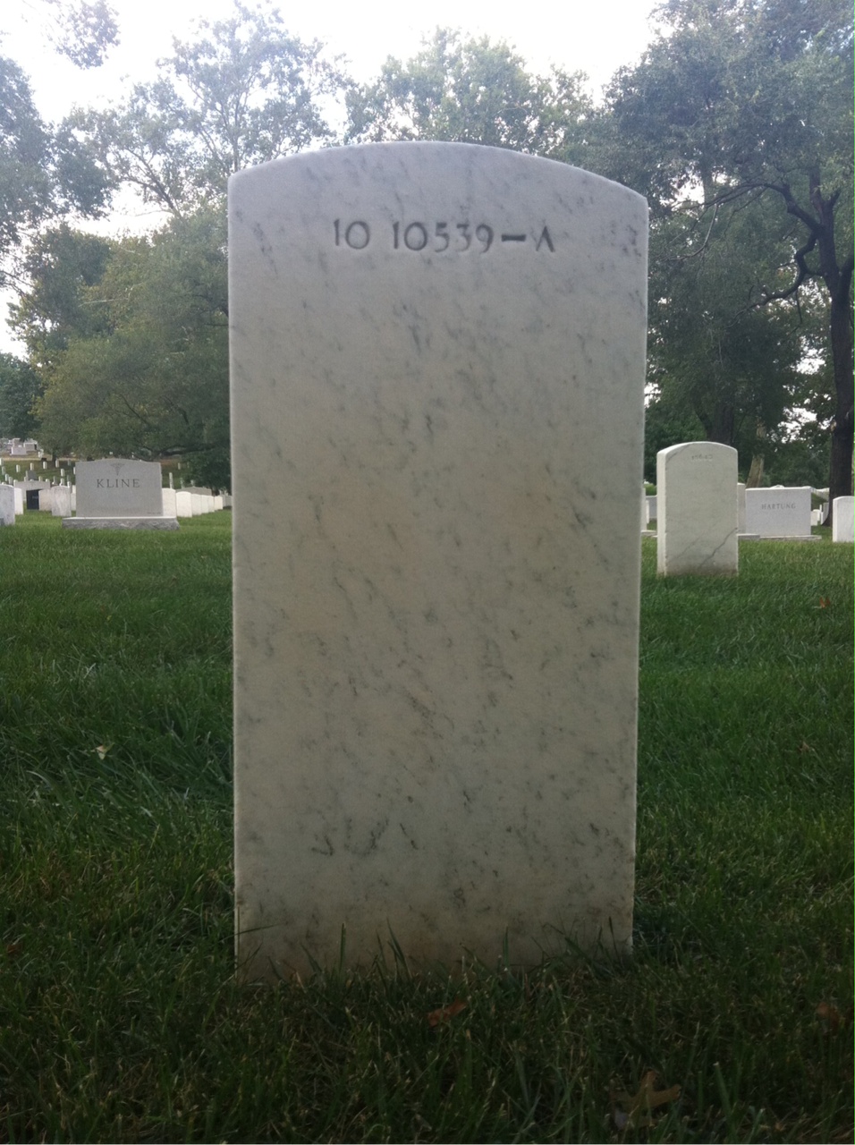 Back of headstone — Emma Morency