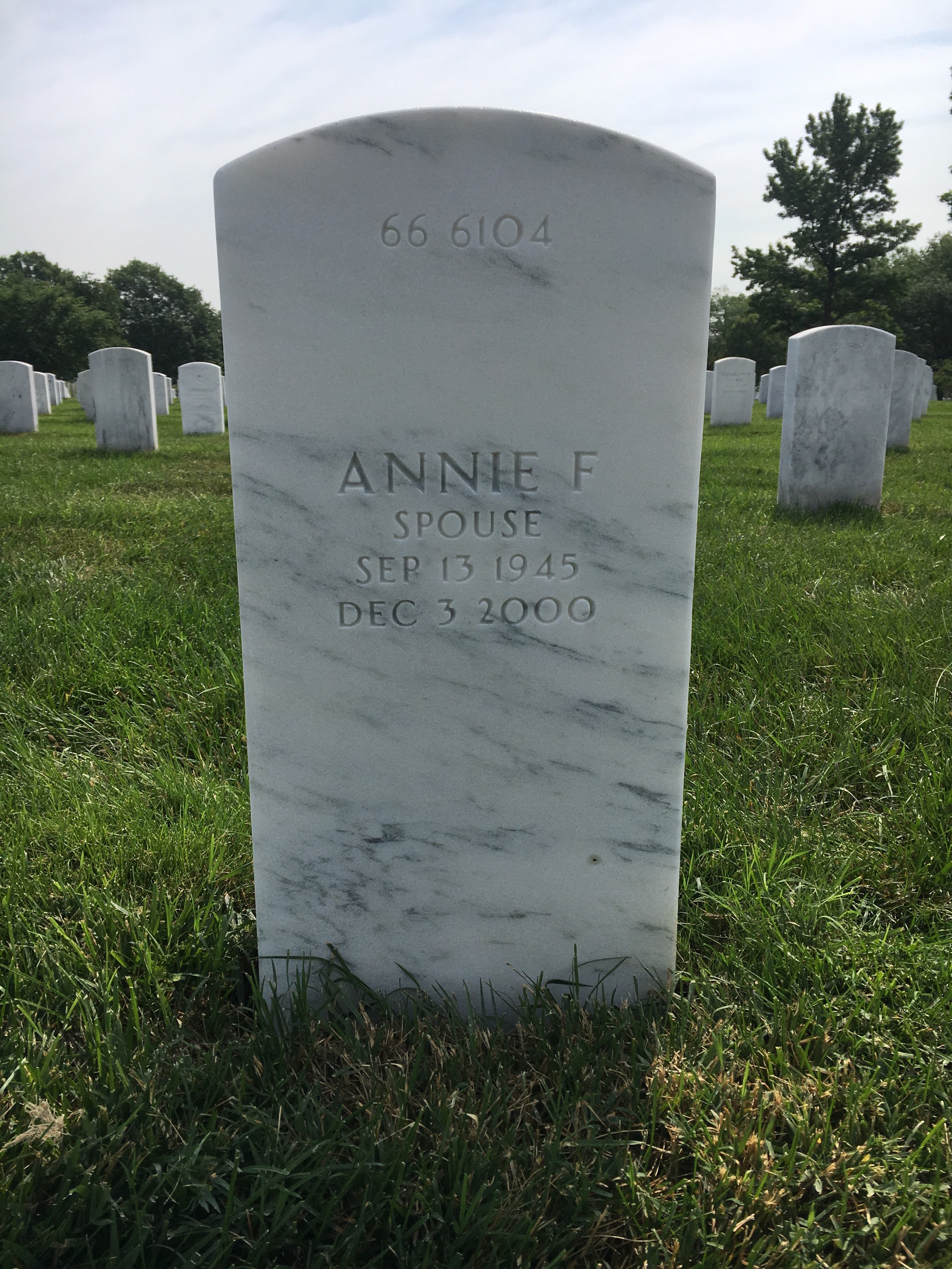 Back of headstone — Earl Mcnease