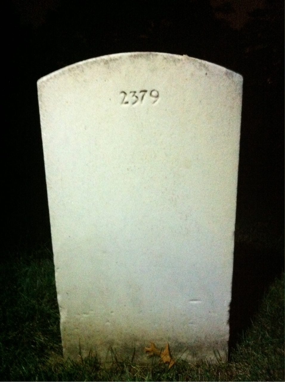 Back of headstone — Mary Ball