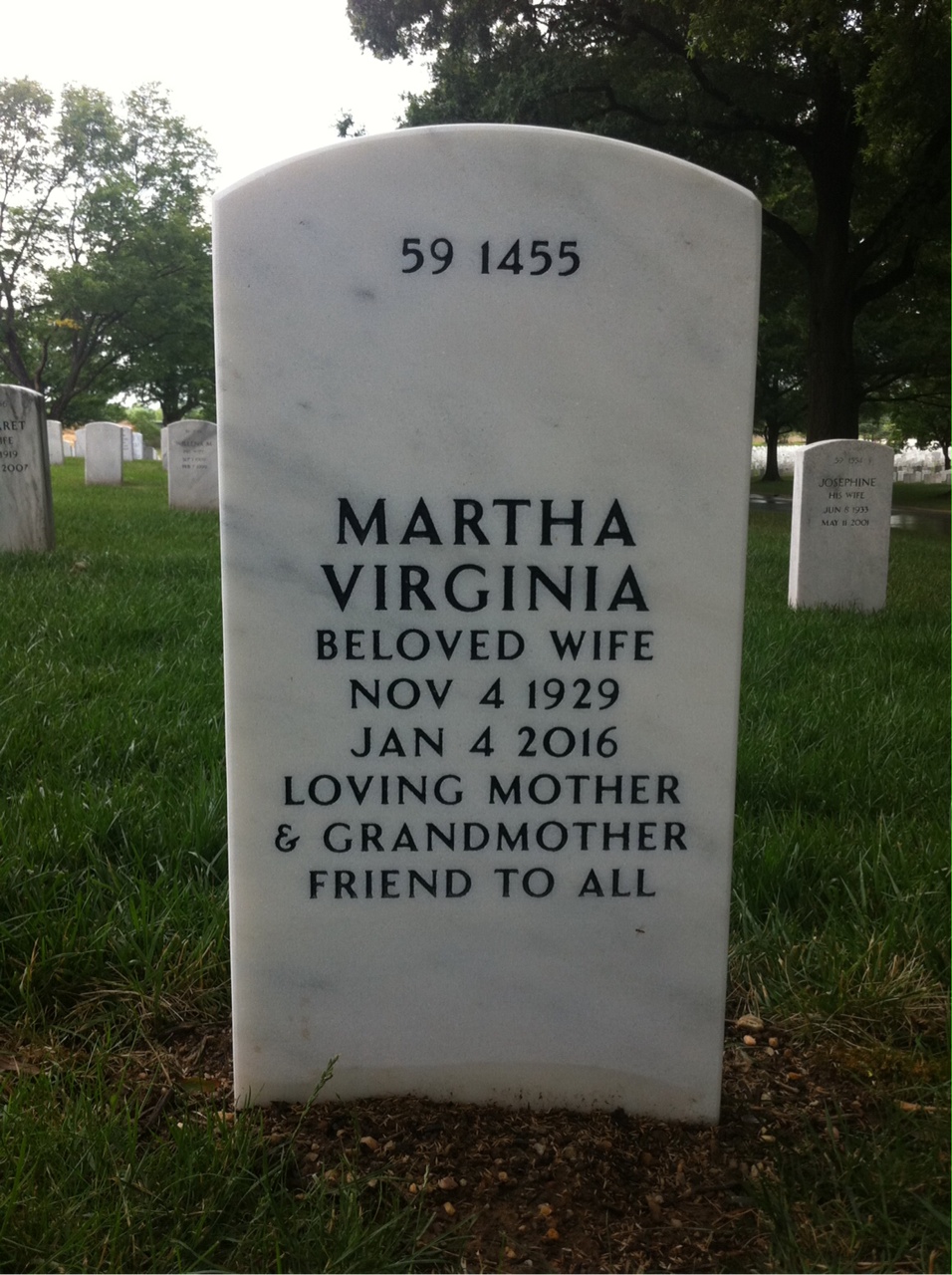 Back of headstone — William Crocker