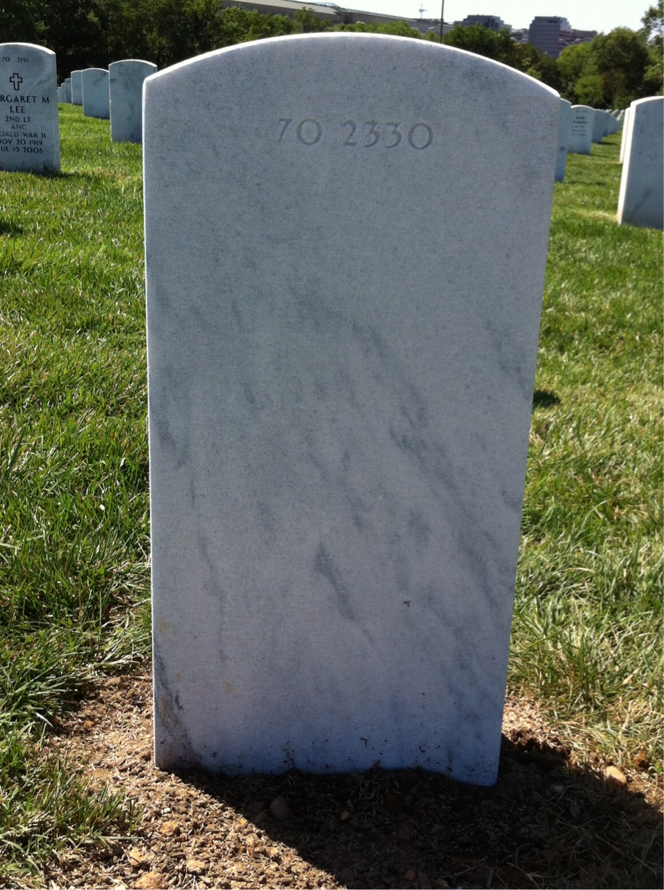 Back of headstone — Christopher D Neil