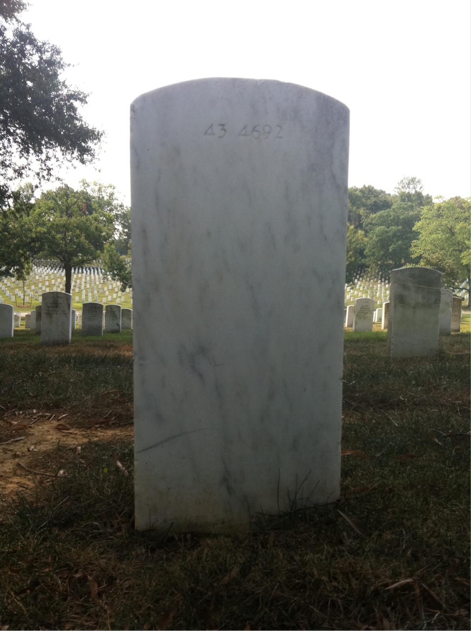 Back of headstone — Robert J Harris