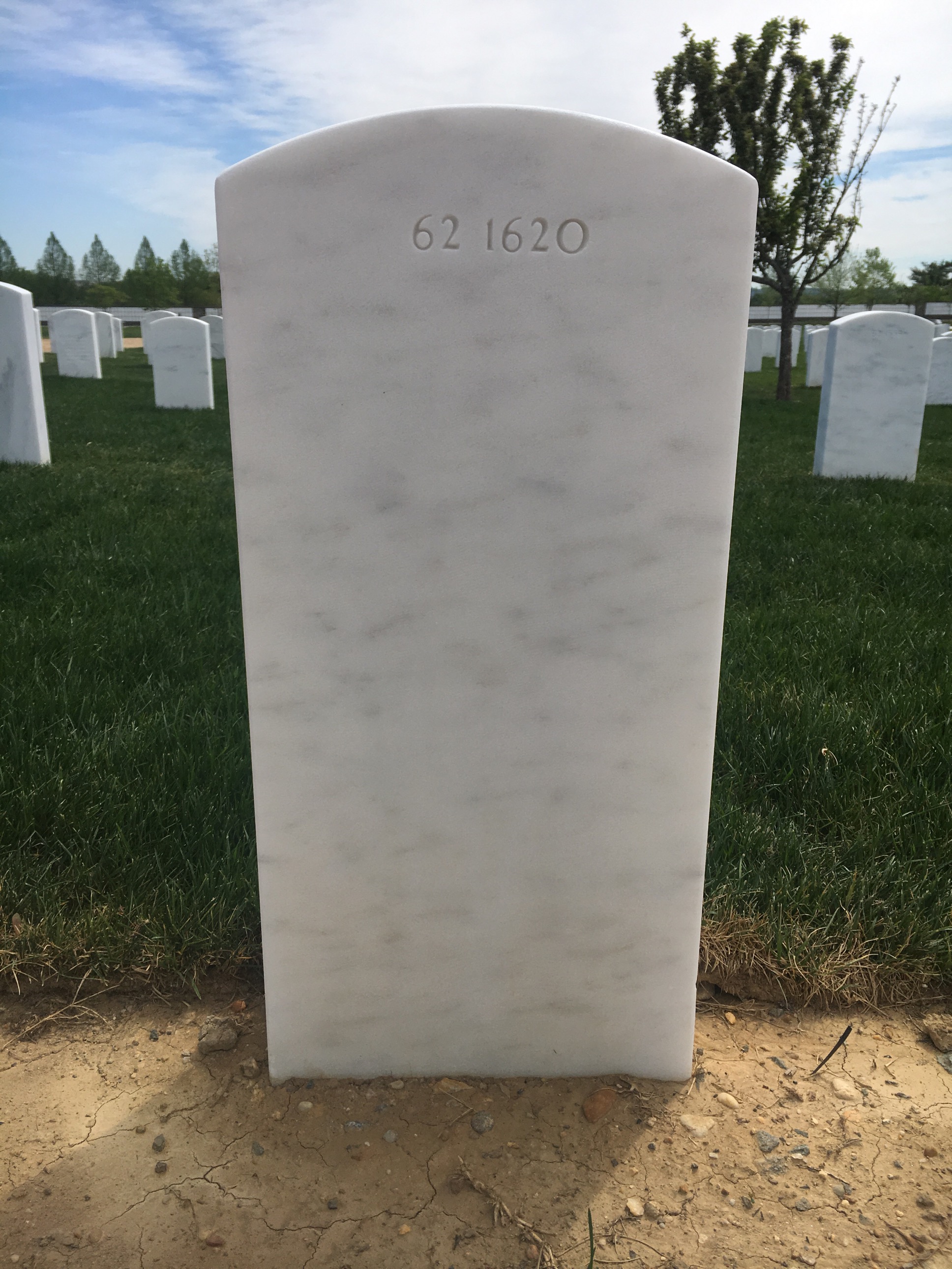 Back of headstone — Harold Muth