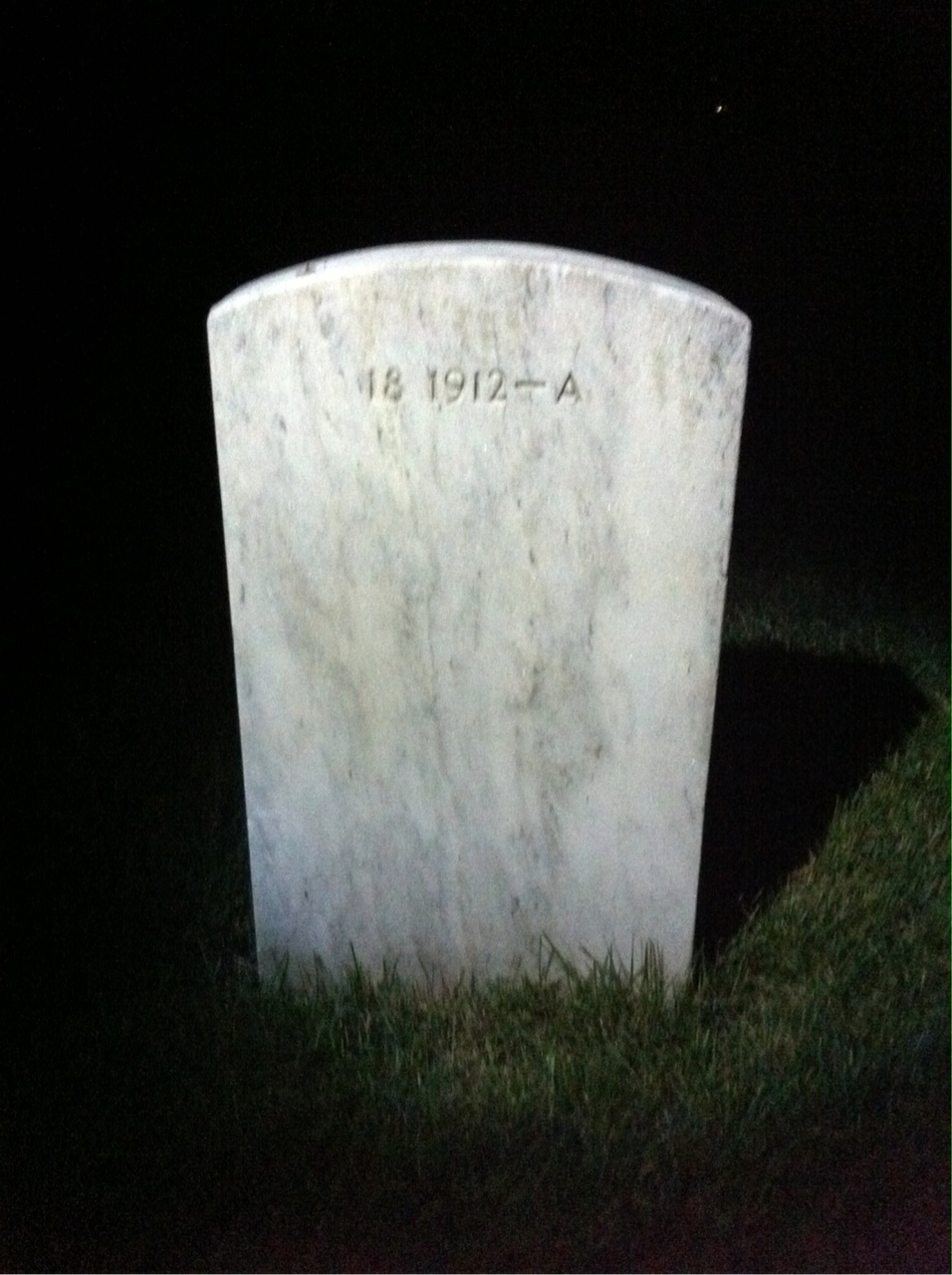 Back of headstone — Frances Abellera